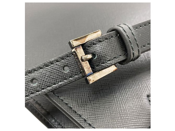 Borsa a tracolla in pelle Versace Nero - vista 13