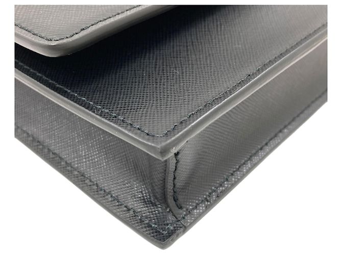 Borsa a tracolla in pelle Versace Nero - vista 15