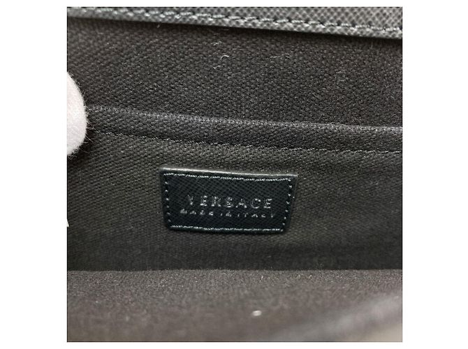 Borsa a tracolla in pelle Versace Nero - vista 6