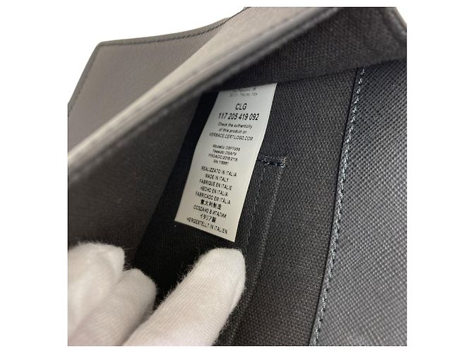 Borsa a tracolla in pelle Versace Nero - vista 7