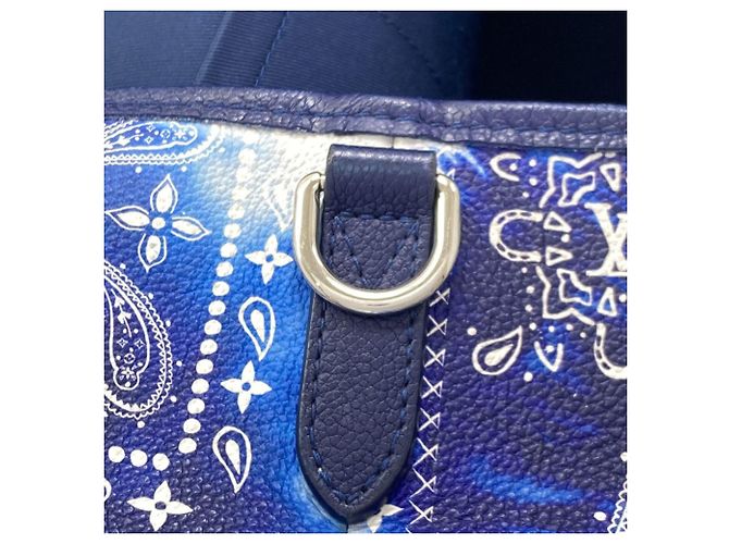 Borsa Trolley Tote Louis Vuitton Monogram Bandana Blu - vista 15
