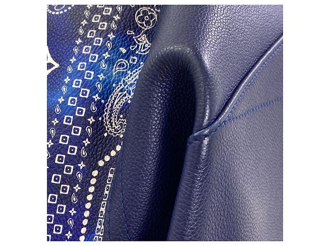 Borsa Trolley Tote Louis Vuitton Monogram Bandana Blu - vista 24