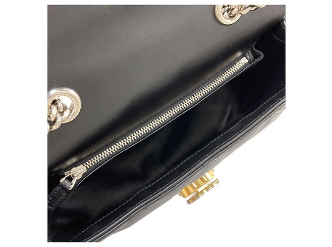 Gucci 520981 Borsa a Spalla con Catena Interlocking G Nero - vista 5
