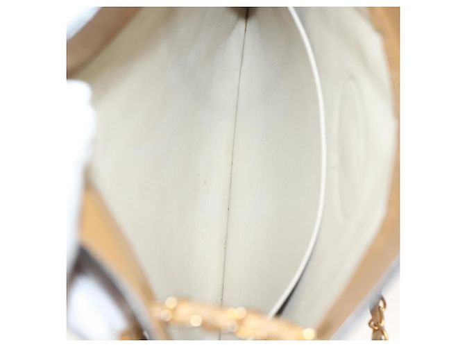 Chanel pelle con manico a catena Beige - vista 5