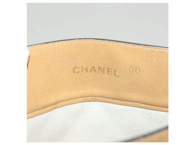 Chanel pelle con manico a catena Beige - vista 6