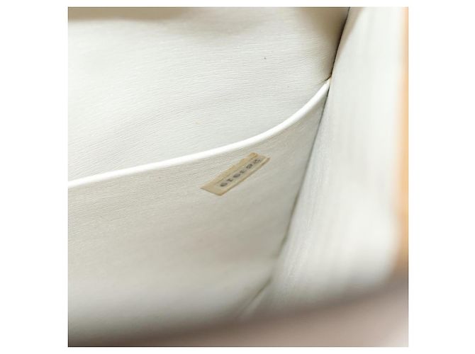 Chanel pelle con manico a catena Beige - vista 7