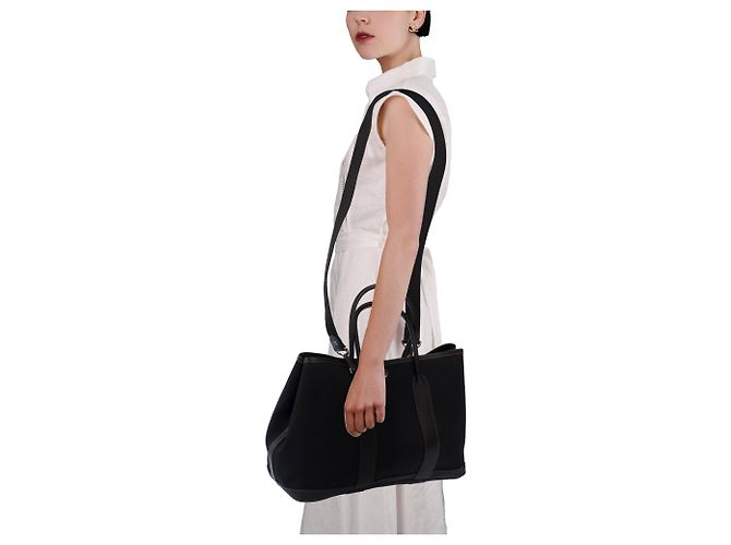 Hermès Bolso HERMES Garden Party en Lona Negro - 103608 - vista 12
