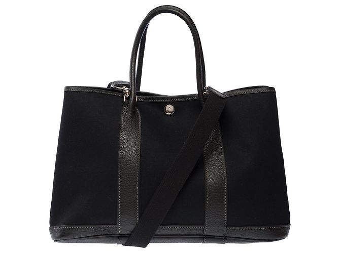 Hermès Bolso HERMES Garden Party en Lona Negro - 103608 - vista 2