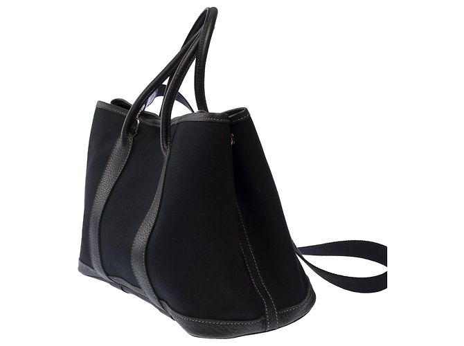 Hermès Bolso HERMES Garden Party en Lona Negro - 103608 - vista 5