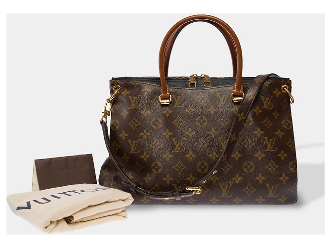 Borsa LOUIS VUITTON Pallas in Toile Marrone - 103631 - vista 2
