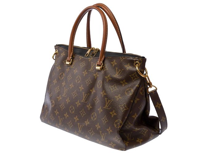 Borsa LOUIS VUITTON Pallas in Toile Marrone - 103631 - vista 5