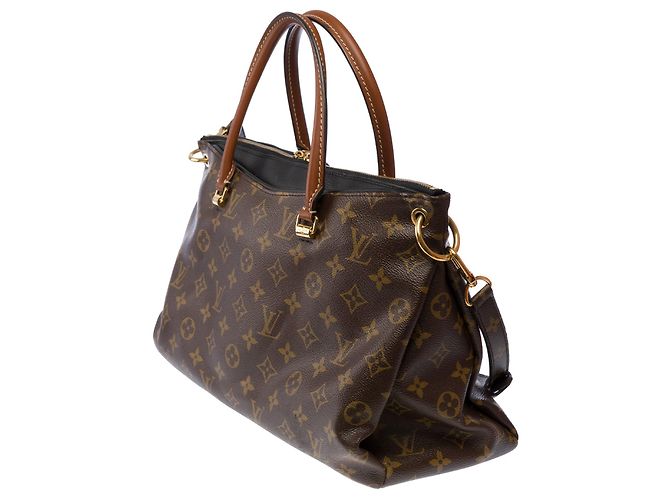 Borsa LOUIS VUITTON Pallas in Toile Marrone - 103631 - vista 6