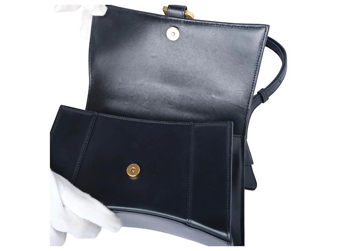 Borsa Balenciaga Small Hourglass in pelle Nero - vista 6