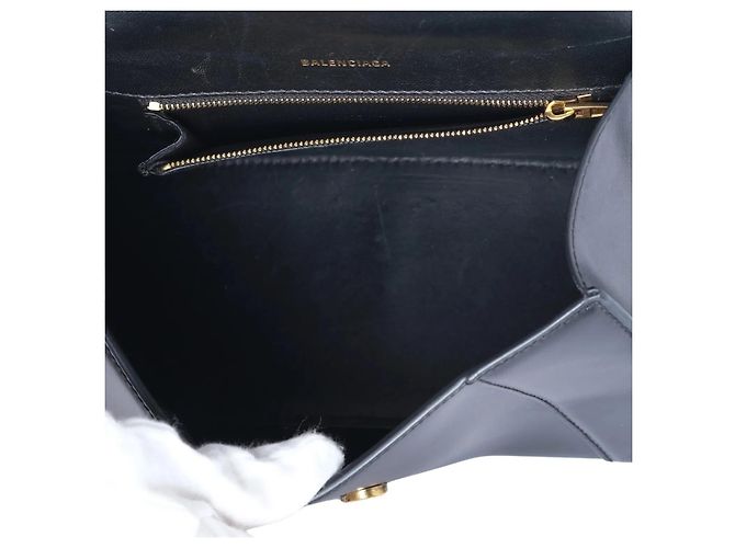 Borsa Balenciaga Small Hourglass in pelle Nero - vista 7