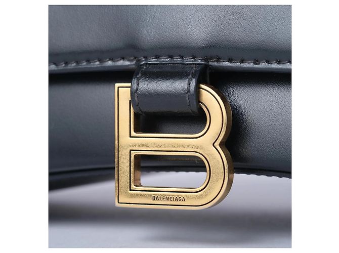 Borsa Balenciaga Small Hourglass in pelle Nero - vista 8