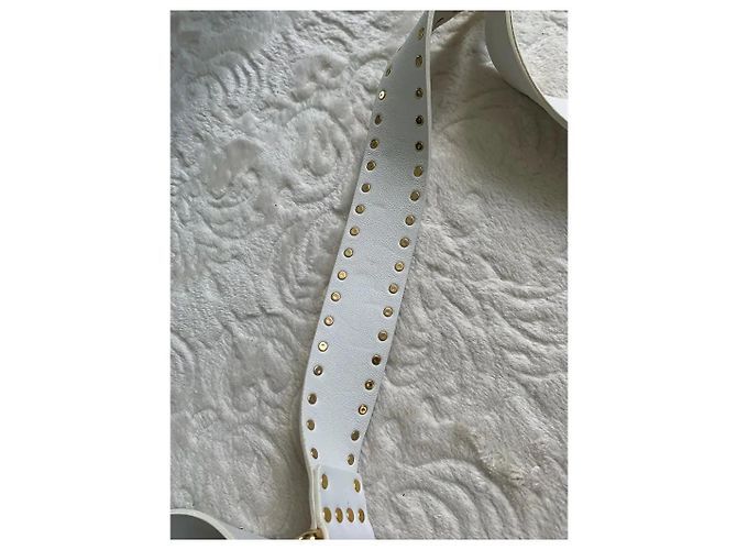Borsa a tracolla Céline in tela con stampa floreale Rosa Bianco Verde Gold hardware - vista 7
