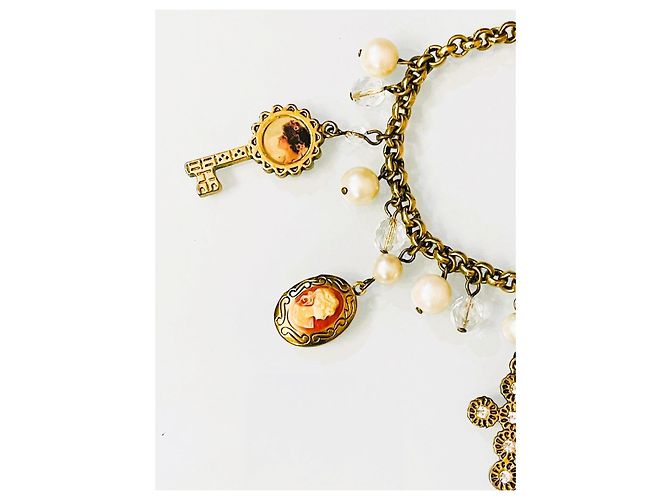 Bracciale Dolce & Gabbana Cammeo Stile Vittoriano Dorato D'oro - vista 11