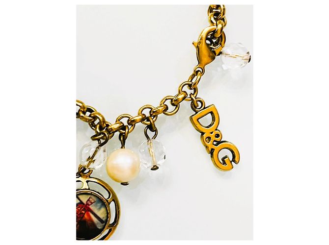 Bracciale Dolce & Gabbana Cammeo Stile Vittoriano Dorato D'oro - vista 13