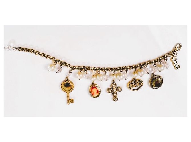 Bracciale Dolce & Gabbana Cammeo Stile Vittoriano Dorato D'oro - vista 14