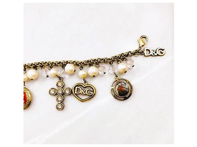 Bracciale Dolce & Gabbana Cammeo Stile Vittoriano Dorato D'oro - vista 16