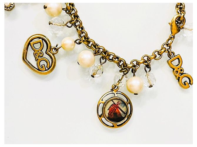 Bracciale Dolce & Gabbana Cammeo Stile Vittoriano Dorato D'oro - vista 17