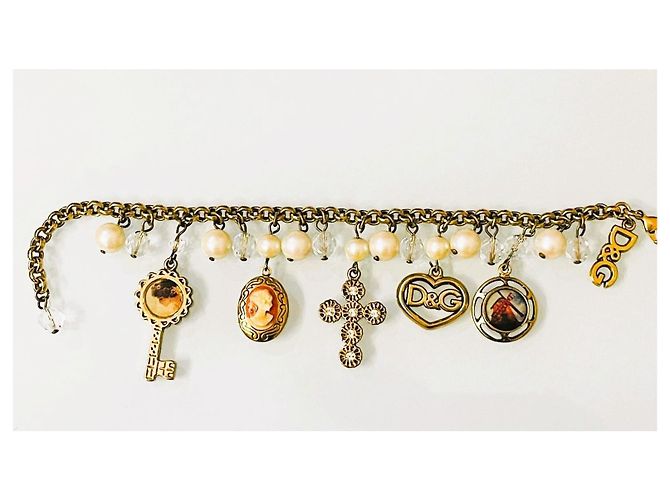Bracciale Dolce & Gabbana Cammeo Stile Vittoriano Dorato D'oro - vista 18