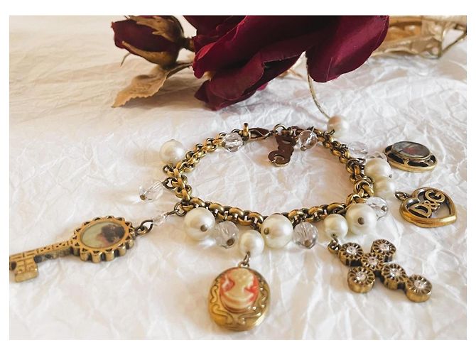 Bracciale Dolce & Gabbana Cammeo Stile Vittoriano Dorato D'oro - vista 19