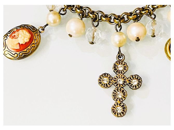 Bracciale Dolce & Gabbana Cammeo Stile Vittoriano Dorato D'oro - vista 5
