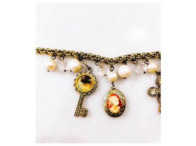 Bracciale Dolce & Gabbana Cammeo Stile Vittoriano Dorato D'oro - vista 7