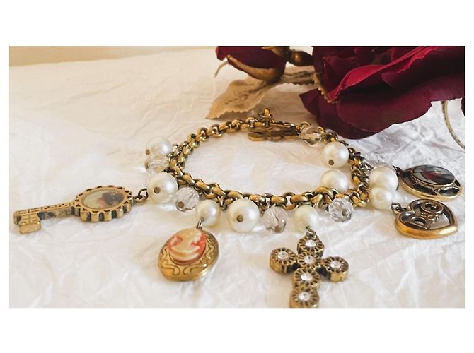 Bracciale Dolce & Gabbana Cammeo Stile Vittoriano Dorato D'oro - vista 9
