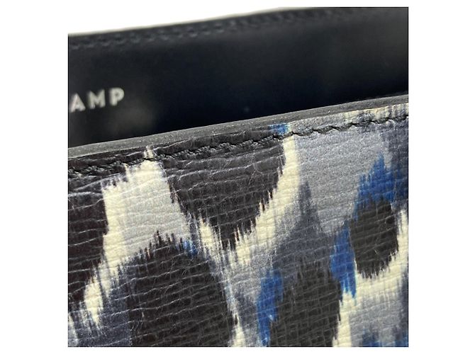 Longchamp Leopard Print 2-Way Lederhandtasche Schwarz Blau - Ansicht 12