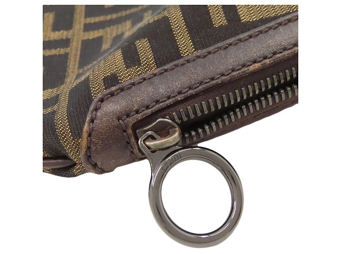 Fendi Zucca Muster Canvas Ein-Schulter-Tasche Braun - Ansicht 12