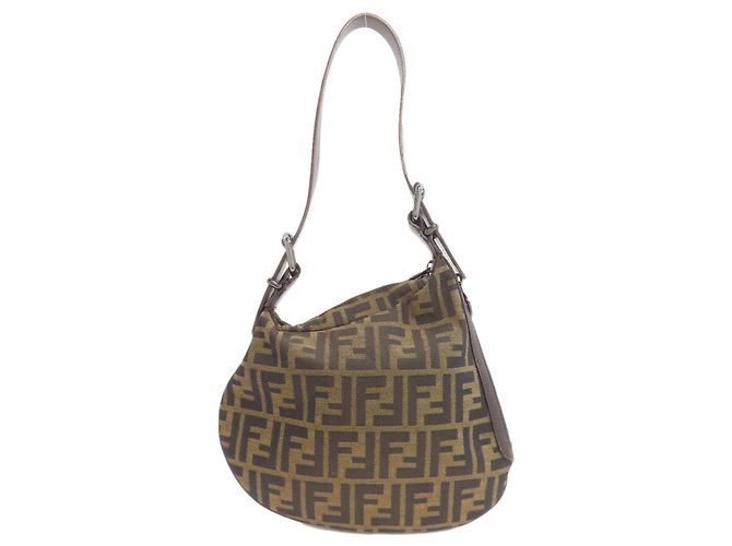 Fendi Zucca Muster Canvas Ein-Schulter-Tasche Braun - Ansicht 2