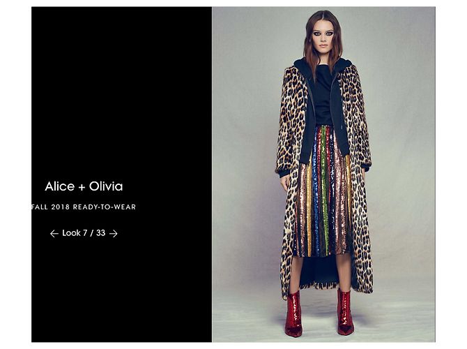 Falda midi plisada de lentejuelas Alice + Olivia Fall 2018 Runway NWT Talla 2 Multicolor - vista 10