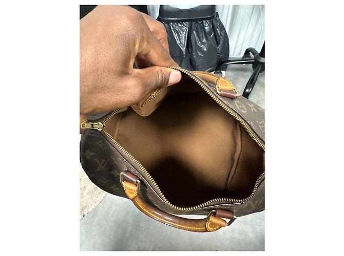 Bolso Speedy 30 Monogram Louis Vuitton Castaño - vista 13