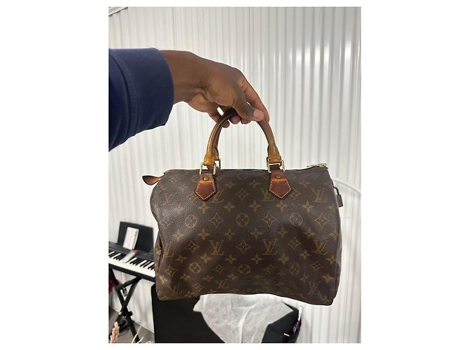 Bolso Speedy 30 Monogram Louis Vuitton Castaño - vista 2