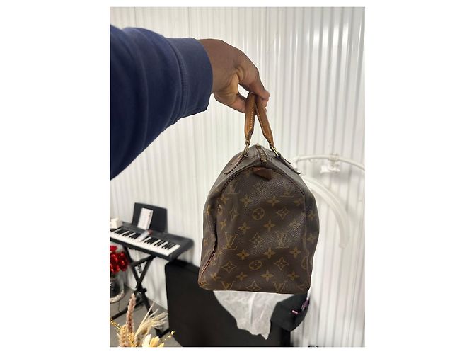 Bolso Speedy 30 Monogram Louis Vuitton Castaño - vista 3
