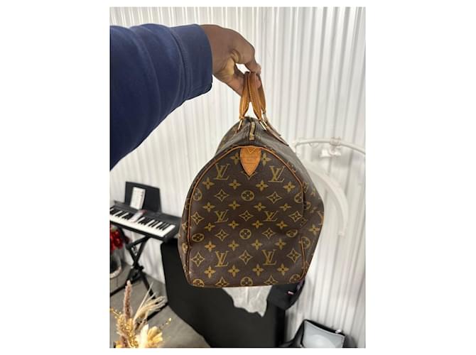 Louis Vuitton Borsa Speedy 40 Monogram Marrone - vista 4