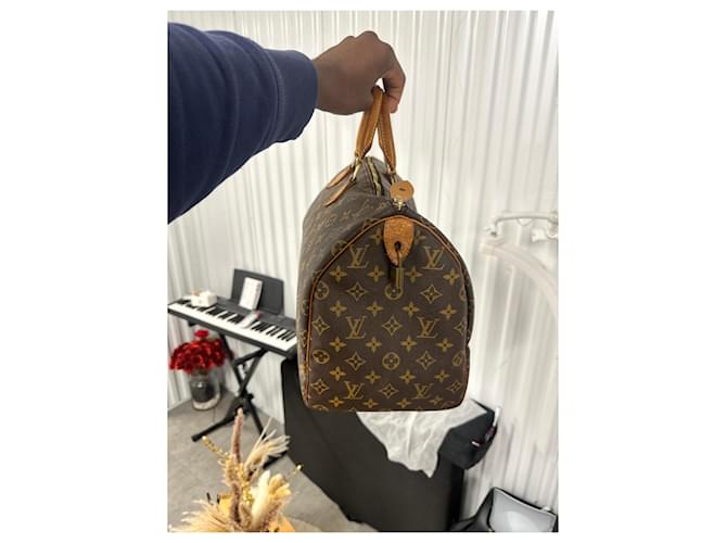 Louis Vuitton Borsa Speedy 40 Monogram Marrone - vista 5