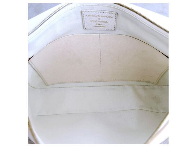 Borsa a tracolla in pelle Louis Vuitton Croisière 2014 Bianco - vista 12