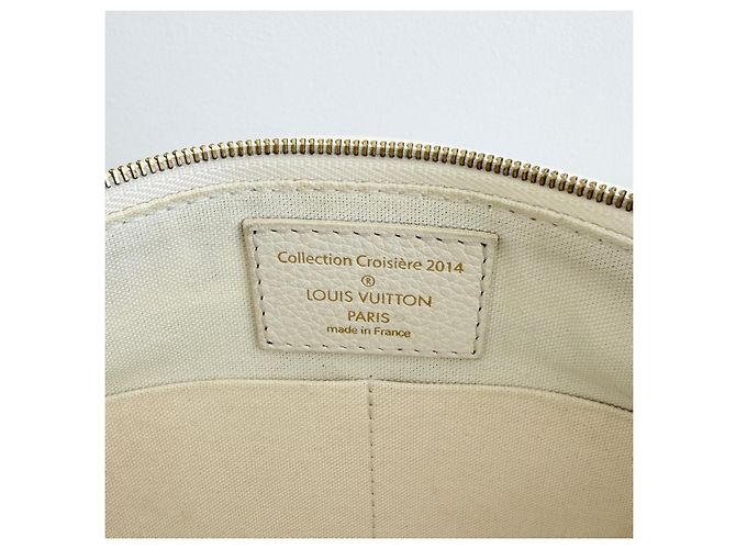 Borsa a tracolla in pelle Louis Vuitton Croisière 2014 Bianco - vista 13
