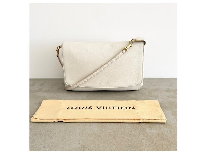 Borsa a tracolla in pelle Louis Vuitton Croisière 2014 Bianco - vista 3