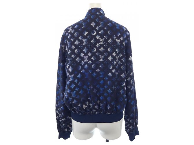 Blouson de seda Louis Vuitton Negro Azul marino - vista 2