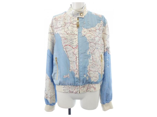 Blouson de seda Louis Vuitton Negro Azul marino - vista 8
