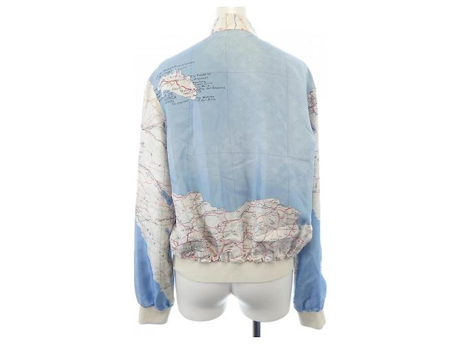 Blouson de seda Louis Vuitton Negro Azul marino - vista 9