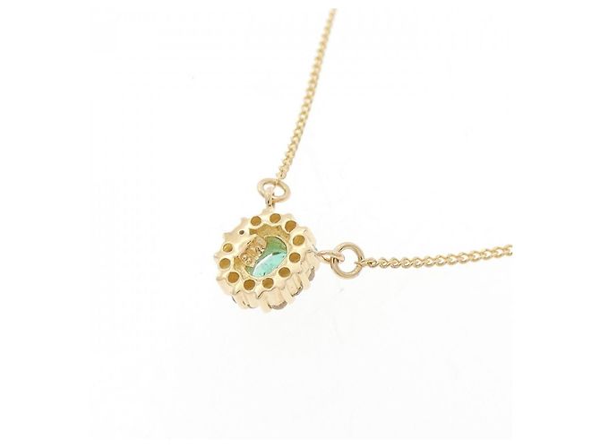 Autre Marque Collana con smeraldo e diamanti Au750 D'oro - vista 4