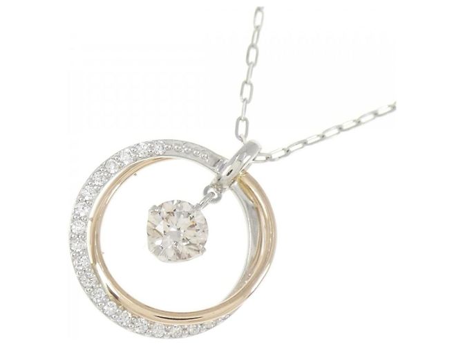Autre Marque Collana in oro bianco Au750 e oro rosa Au750 con diamanti Argento - vista 3