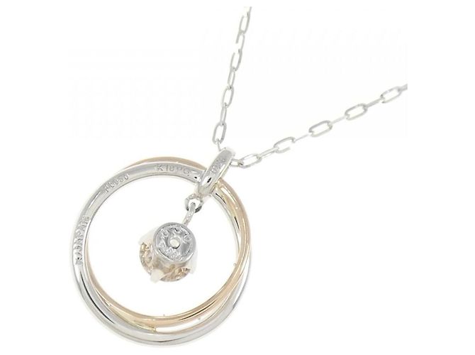 Autre Marque Collana in oro bianco Au750 e oro rosa Au750 con diamanti Argento - vista 4