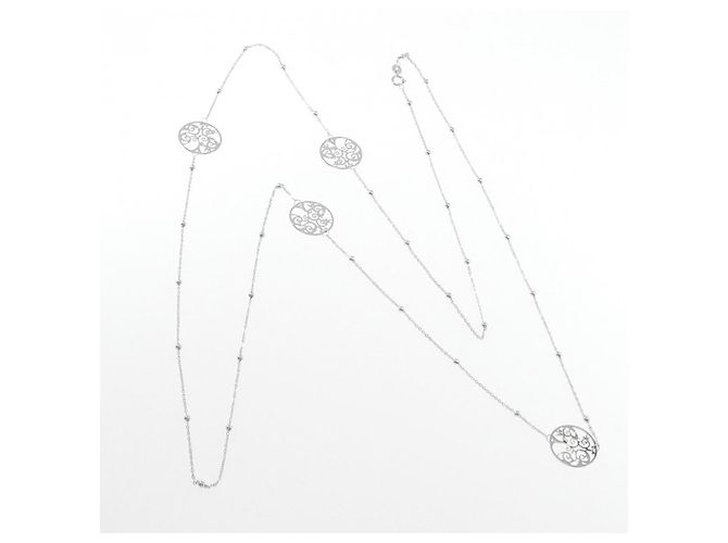 Autre Marque Collana Unoaerre in Oro Bianco Au750 Argento - vista 5