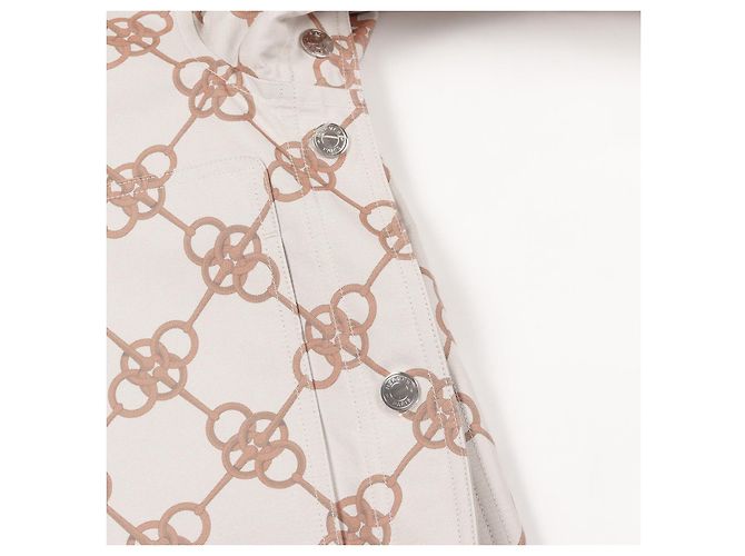 Hermès Hermes Jacke aus Baumwolle und Rayon Orange - Ansicht 8
